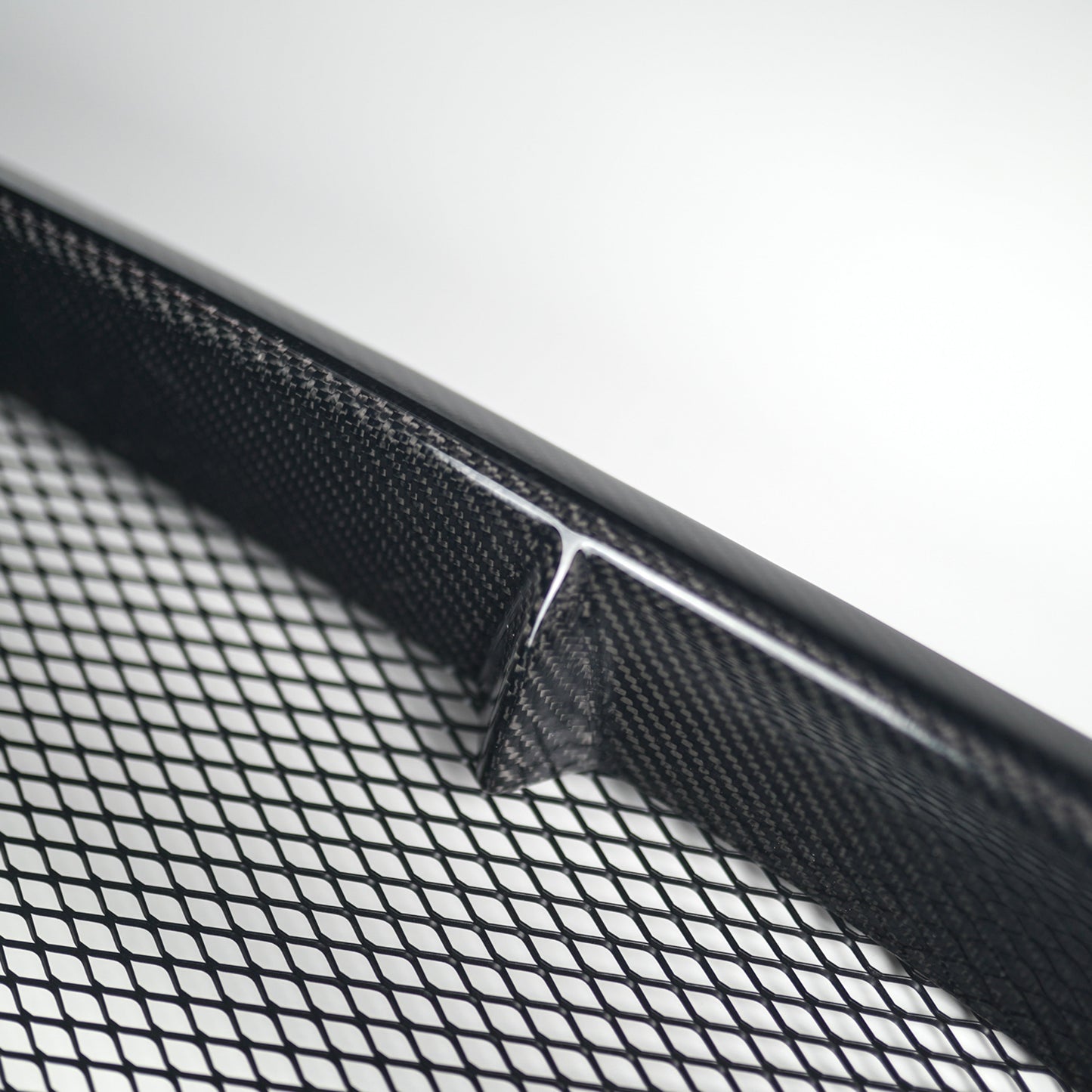 JDMuscle Tanso Carbon Fiber / Gloss Black Grille V4 - 15-17 WRX/STI