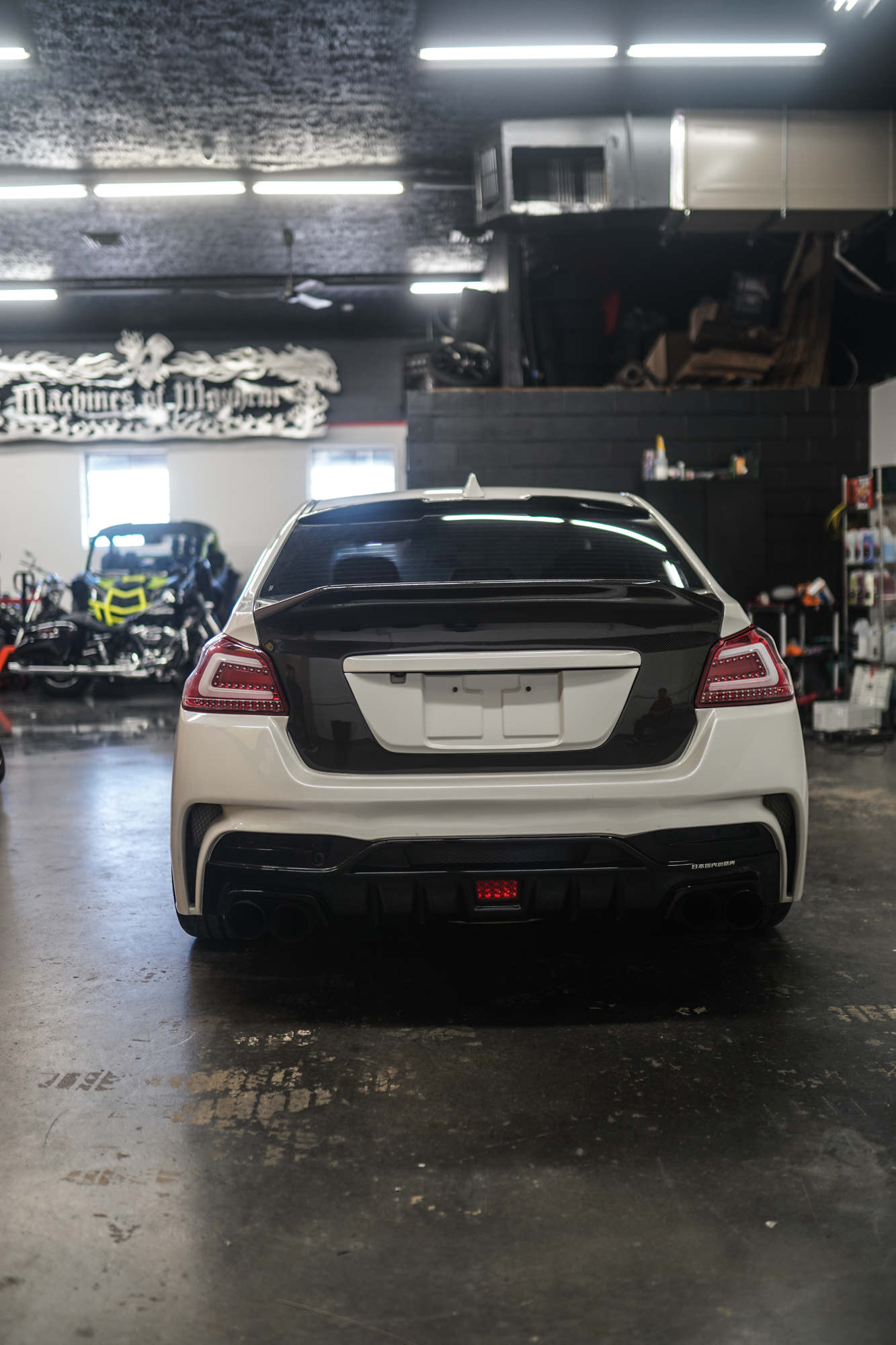 JDMuscle [15-21 WRX/STI] Gloss Black / Paint Matched License Plate Backing