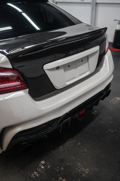 JDMuscle [15-21 WRX/STI] Gloss Black / Paint Matched License Plate Backing