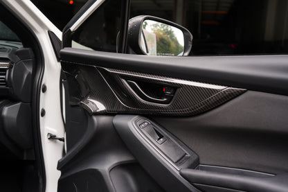 JDMuscle [22-25 WRX] Tanso Dry Carbon Fiber Front Door Larger Pannel Covers - 2 PC