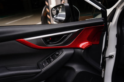 JDMuscle [22-25 WRX] Tanso Dry Carbon Fiber Front Door Larger Pannel Covers - 2 PC