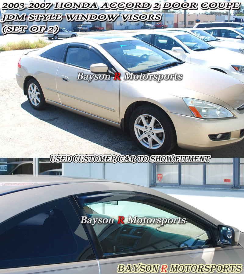 JDM Style Window Visors For 2003-2007 Honda Accord (2Dr Coupe)
