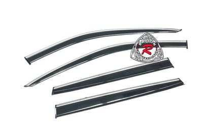 Window Visors with Stainless Steel Chrome Trims For Honda CR-V 2023-2024