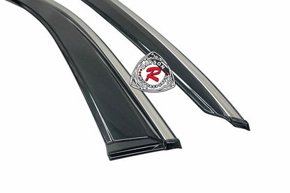 Window Visors with Stainless Steel Chrome Trims For Honda CR-V 2023-2024