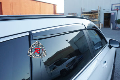 Window Visors with Stainless Steel Chrome Trims For Honda CR-V 2023-2024