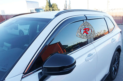 Window Visors with Stainless Steel Chrome Trims For Honda CR-V 2023-2024