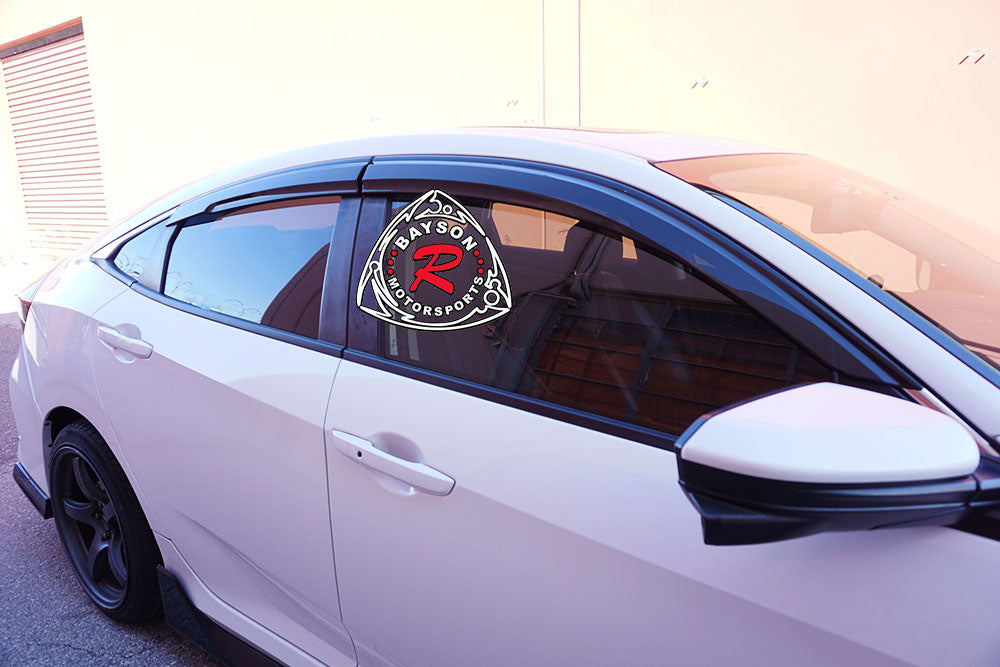 MU Style Window Visors For 2016-2021 Honda Civic (4Dr Sedan)