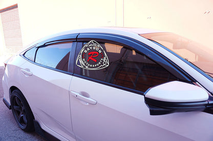 MU Style Window Visors For 2016-2021 Honda Civic (4Dr Sedan)