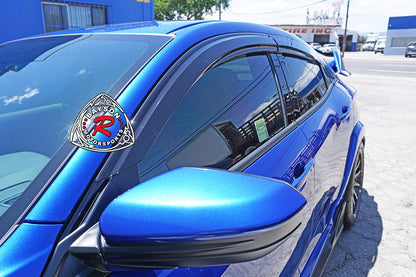 MU Style Window Visors For 2017-2021 Honda Civic 5Dr Hatchback/Civic Typer R (FK8)