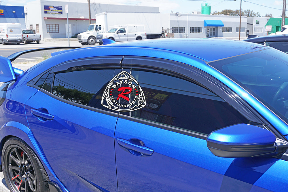 MU Style Window Visors For 2017-2021 Honda Civic 5Dr Hatchback/Civic Typer R (FK8)