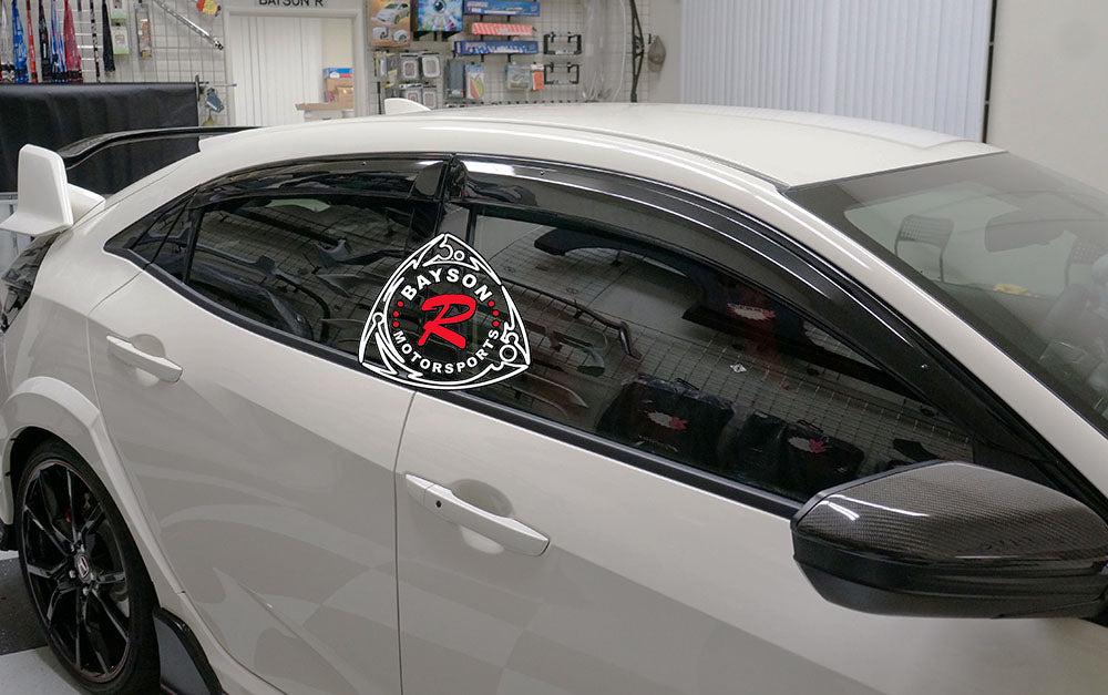 OE Style Window Visors with Clips For 2017-2021 Honda Civic 5Dr/Civic Type R (FK8)