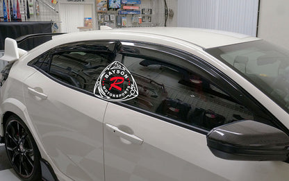 OE Style Window Visors with Clips For 2017-2021 Honda Civic 5Dr/Civic Type R (FK8)
