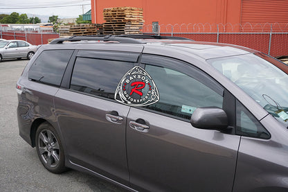 JDM V3 Style Window Visors with Clips For 2011-2020 Toyota Sienna