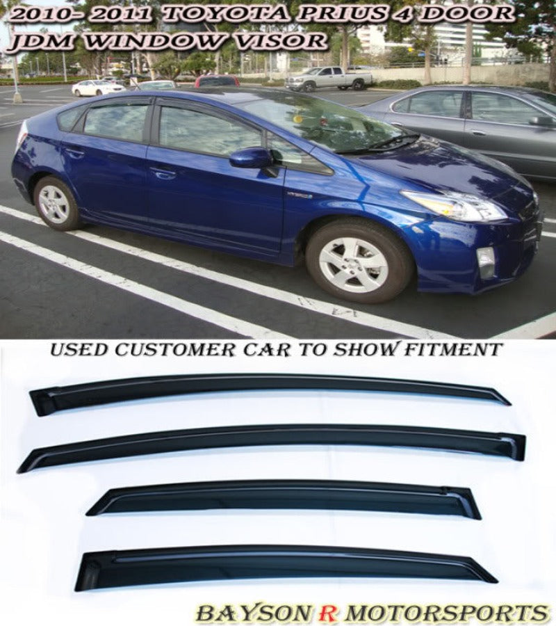 JDM Style Window Visors For 2010-2015 Toyota Prius (4Dr Sedan)