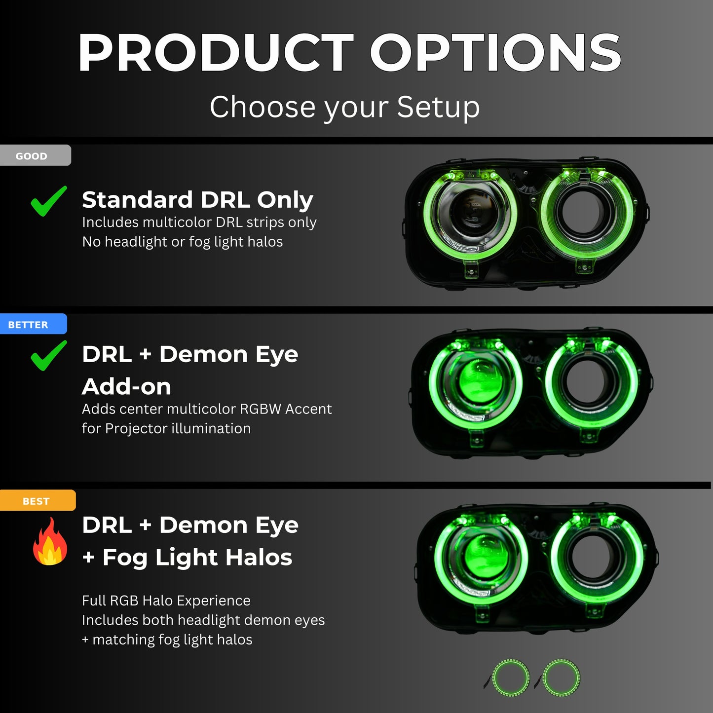 Dodge Challenger RGBW DRL Boards (2015-2023)