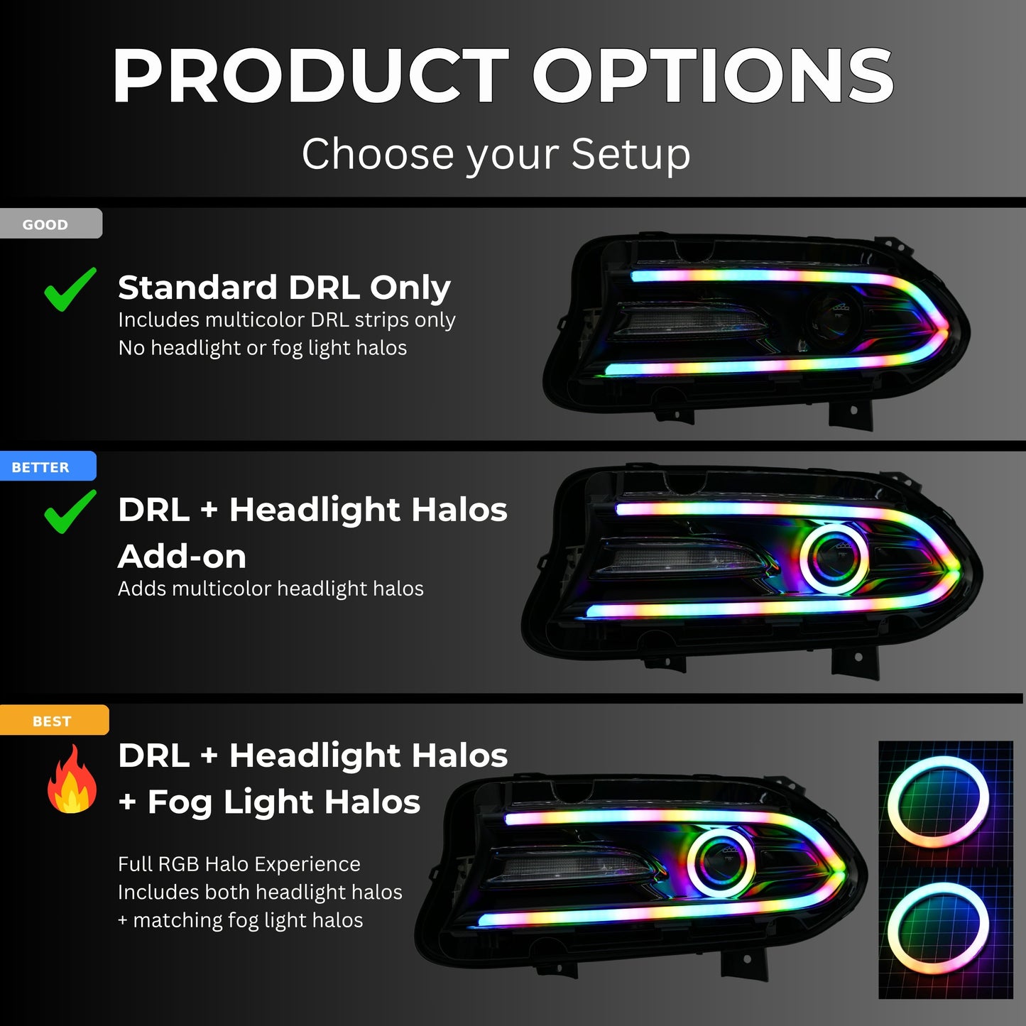Dodge Charger Flow Series DRL Boards 2.0 | Diffused LED (2015-2023)
