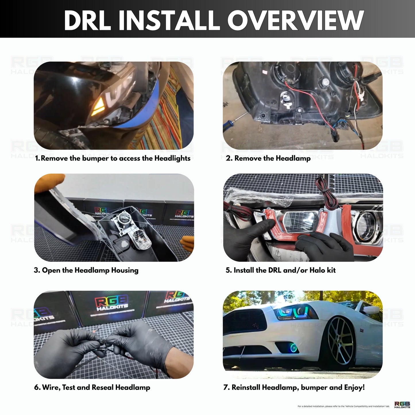 Dodge Charger Flow Series DRL Boards (for 2011-2014 Spec-D Headlights)