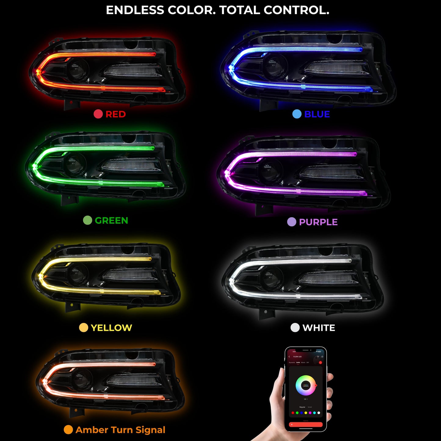 Dodge Charger RGBWA DRL Boards (2015-2023)