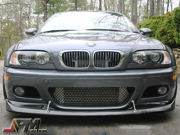 AC Style Carbon Fiber Front Bumper Add-on Lip Fits For 2001-2006 BMW E46 M3 Only