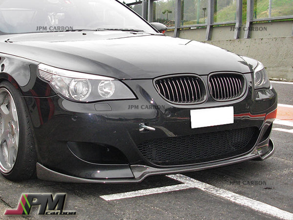 HG Style Carbon Fiber Front Bumper Add-on Lip Fits For 2006-2010 BMW E60 M5 Only