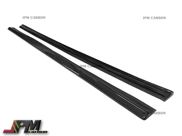 DP Style Carbon Fiber Side Skirt Add-on Lips Fits For 2003-2009 Mercedes-Benz W211 E55 E63 AMG Only