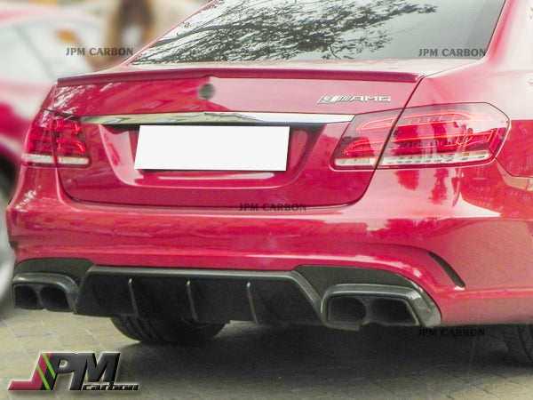 B Style Carbon Fiber Rear Diffuser Fits For 2014-2016 Mercedes-Benz W212 Facelift with AMG Sport Package & E63AMG Only