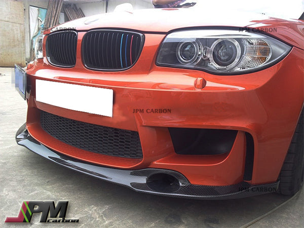 RZ 2 Style Carbon Fiber Front Bumper Add-on Lip Fits For 2011-2018 BMW E82 1M Only