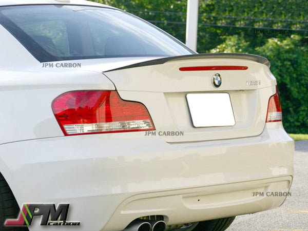 P Style Carbon Fiber Trunk Spoiler Fits For 2008-2013 BMW E82 1-Series Coupe Only