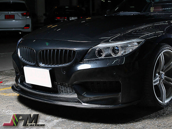 3D Style Carbon Fiber Front Bumper Add-on Lip Fits For 2009-2016 BMW E89 Z4 with M-Sport Package Only