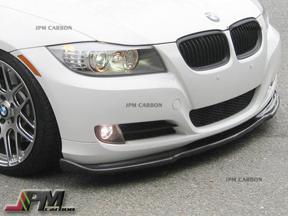 HM Style Carbon Fiber Front Bumper Add-on Lip Fits For 2005-2008 BMW E90 with Standard Pacakge Only