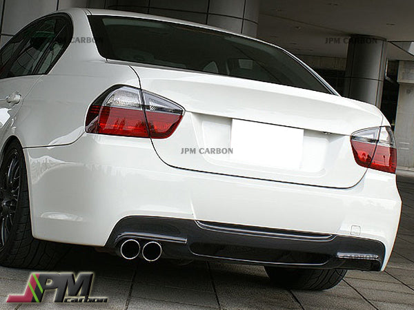 3D Style Carbon Fiber Rear Diffuser (For Left Dual Tips) Fits For 2006-2011 BMW E90 M-Sport Only