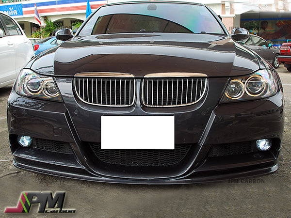 3D Style Carbon Fiber Front Bumper Add-on Lip Fits For 2005-2008 BMW E90 with M-Sport Pacakge Only