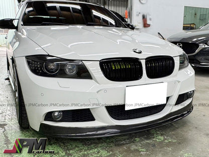 AK Style Carbon Fiber Front Bumper Add-on Lip Fits For 2009-2011 BMW E90 LCI with M-Sport Pacakge Only