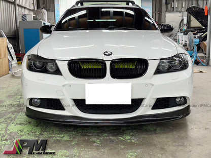 AK Style Carbon Fiber Front Bumper Add-on Lip Fits For 2009-2011 BMW E90 LCI with M-Sport Pacakge Only