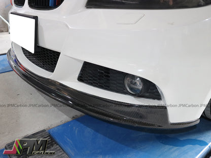 AK Style Carbon Fiber Front Bumper Add-on Lip Fits For 2009-2011 BMW E90 LCI with M-Sport Pacakge Only