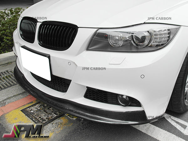 AK Style Carbon Fiber Front Bumper Add-on Lip Fits For 2009-2011 BMW E90 LCI with M-Sport Pacakge Only