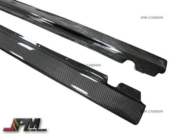 DP Style Carbon Fiber Side Skirt Add-on Lip Fits For 2005-2011 BMW E90 with M-Sport Package Only