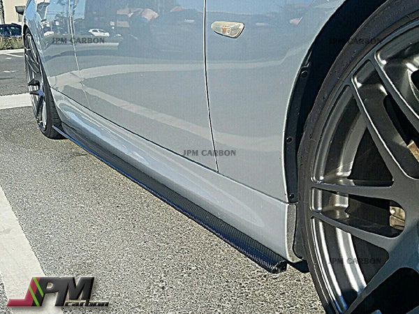DP Style Carbon Fiber Side Skirt Add-on Lip Fits For 2005-2011 BMW E90 with M-Sport Package Only