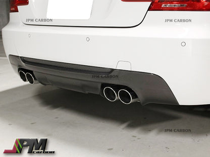 3D Style Carbon Fiber Rear Diffuser (For Quad Exhaust Tips) Fits For 2008-2013 BMW E92 E93 M-Sport Only