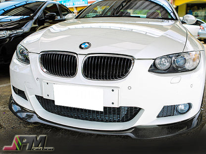 AC Style Carbon Fiber Front Bumper Add-on Lip Fits For 2008-2010 BMW E92 E93 Pre-facelift M-Sport Only