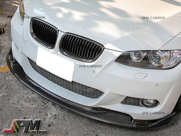 HM Style Carbon Fiber Front Bumper Add-on Lip Fits For 2008-2010 BMW E92 E93 Pre-facelift M-Sport Only
