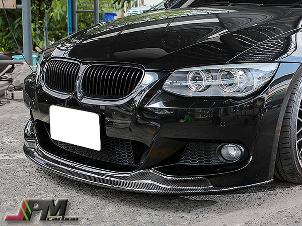 AK Style Carbon Fiber Front Bumper Add-on Lip Fits For 2011-2013 BMW E92 E93 LCI M-Sport Only