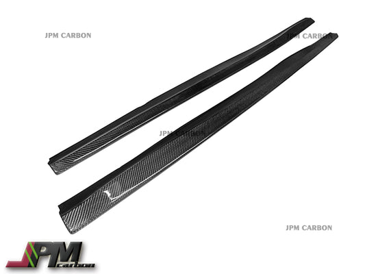 DP Style Carbon Fiber Side Skirt Add-on Lip Fits For 2008-2013 BMW E92 E93 with M-Sport Only