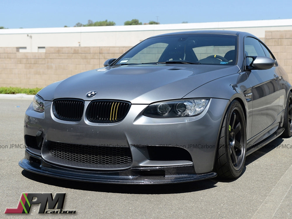 ARKYM 2 Style Carbon Fiber Front Bumper Add-on Lip Fits For 2008-2013 BMW E90 E92 E93 M3 Only
