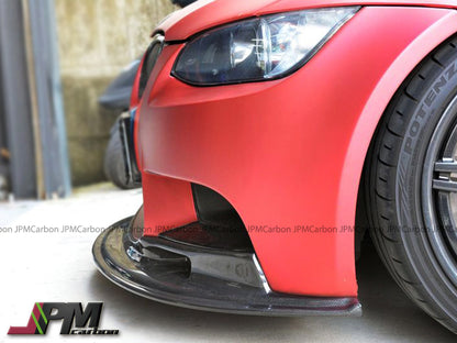 ARKYM 2 Style Carbon Fiber Front Bumper Add-on Lip Fits For 2008-2013 BMW E90 E92 E93 M3 Only