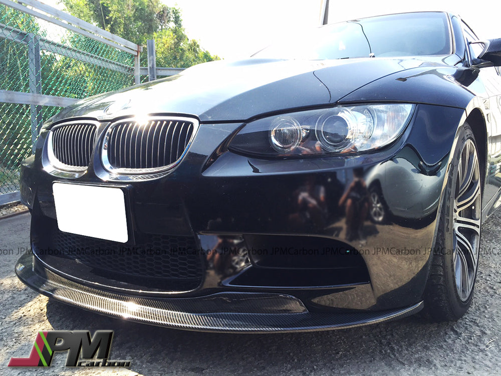 E Style Carbon Fiber Front Bumper Add-on Lip Fits For 2008-2013 BMW E90 E92 E93 M3 Only