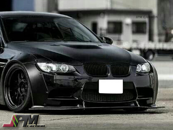 LB Style Carbon Fiber Front Bumper Add-on Lip Fits For 2008-2013 BMW E90 E92 E93 M3 Only