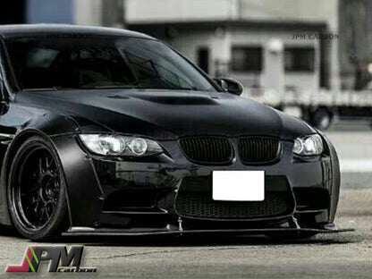 LB Style Carbon Fiber Front Bumper Add-on Lip Fits For 2008-2013 BMW E90 E92 E93 M3 Only