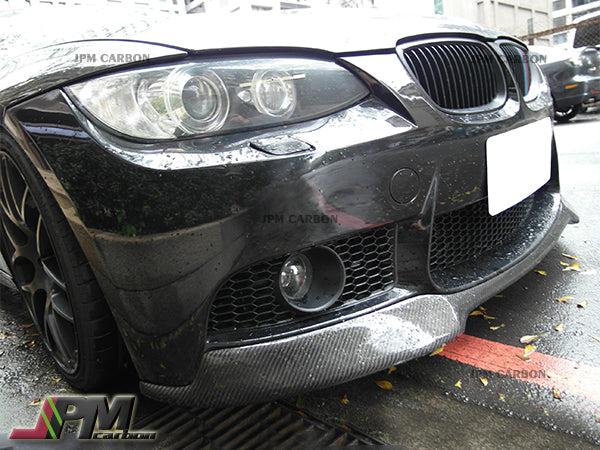 V Style Carbon Fiber Front Bumper Add-on Lip Fits For 2008-2013 BMW E90 E92 E93 M3 Only