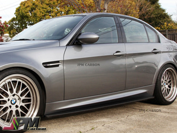 E Style Carbon Fiber Side Skirt Add-on Lip Fits For 2008-2013 BMW E92 E93 M3 Only